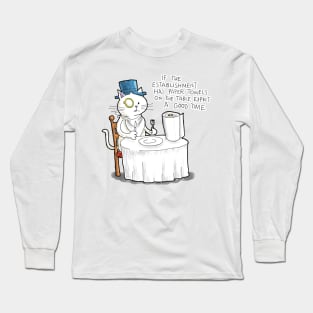 Dapper Cat - Fine Establishment Long Sleeve T-Shirt